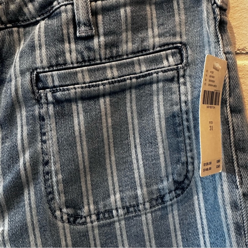 NWT Pilcro striped high rise slim jeans - Picture 3 of 11